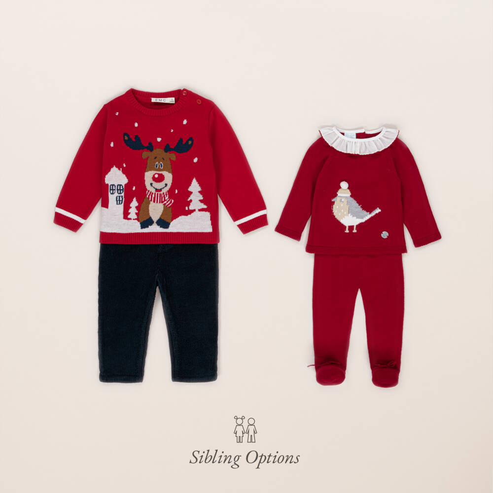 Artesanía Granlei-Girls Robin Two Piece Knit Babygrow | Childrensalon Outlet