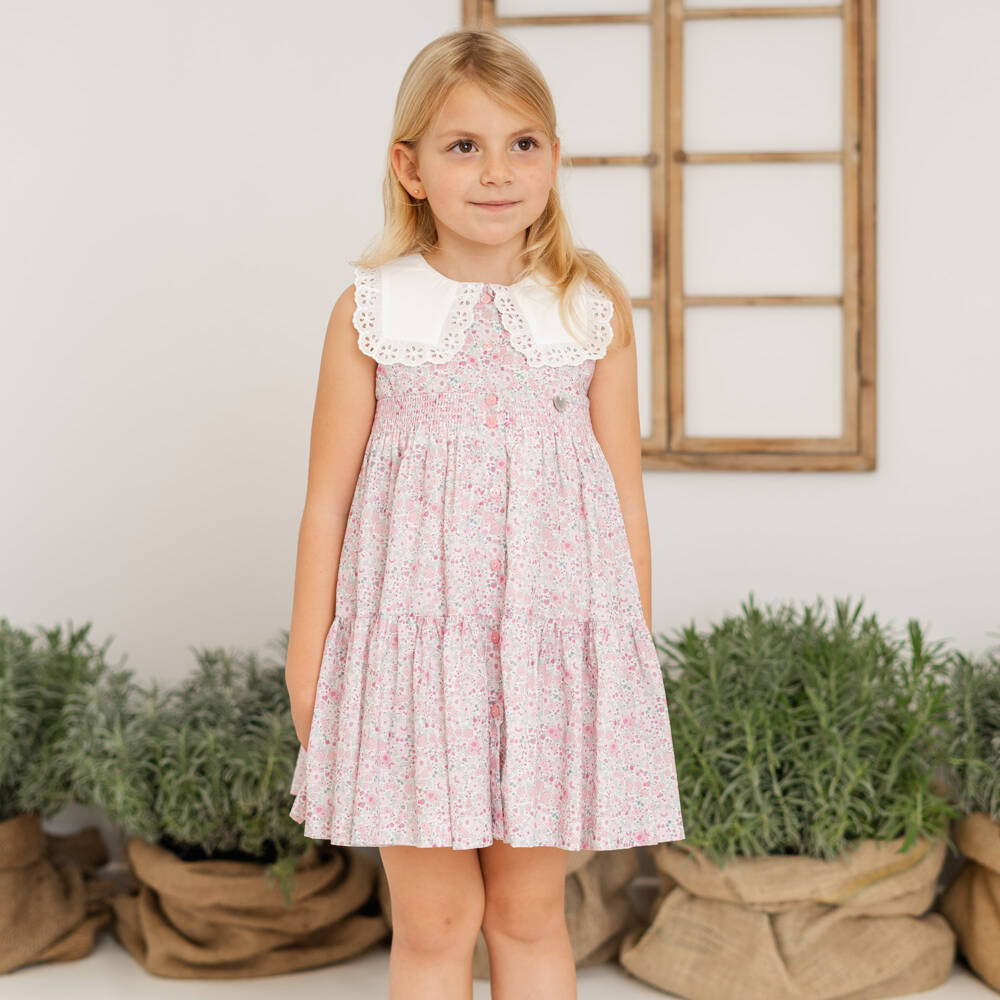 ارتيزانيا  غرانلي-فستان قطن وردي للبنات | Childrensalon Outlet