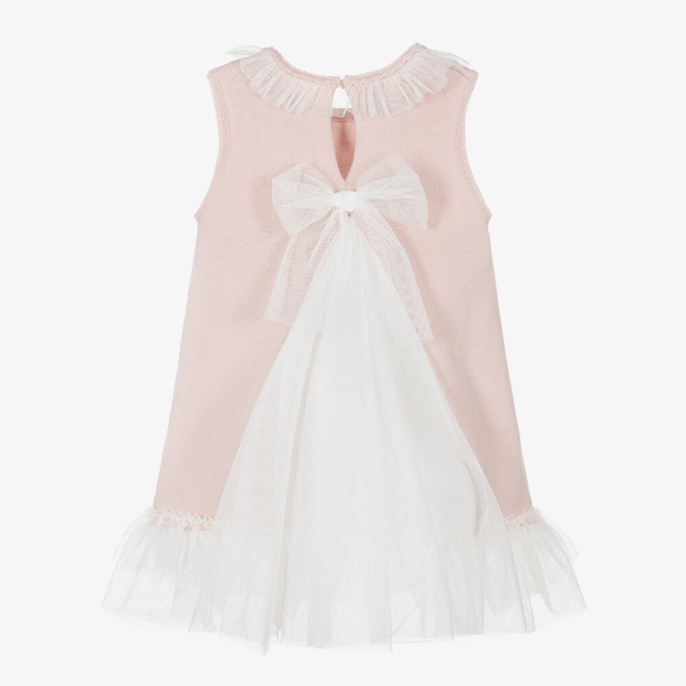 Artesanía Granlei-Girls Rosy Knit & Tulle Delight | Childrensalon Outlet