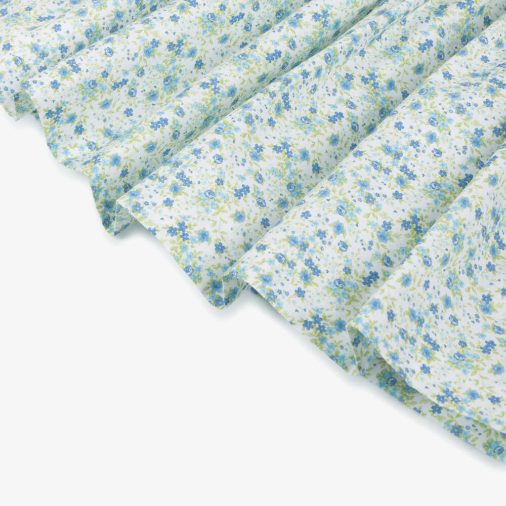 Artesanía Granlei-فستان قطني أزرق مزين بالكشكش للبنات | Childrensalon Outlet