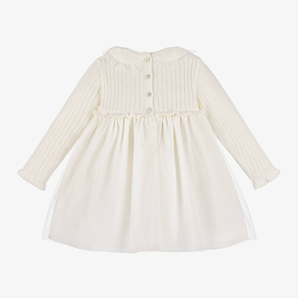 ارتيزانيا  غرانلي-فستان محبوك وتول لون عاجي | Childrensalon Outlet