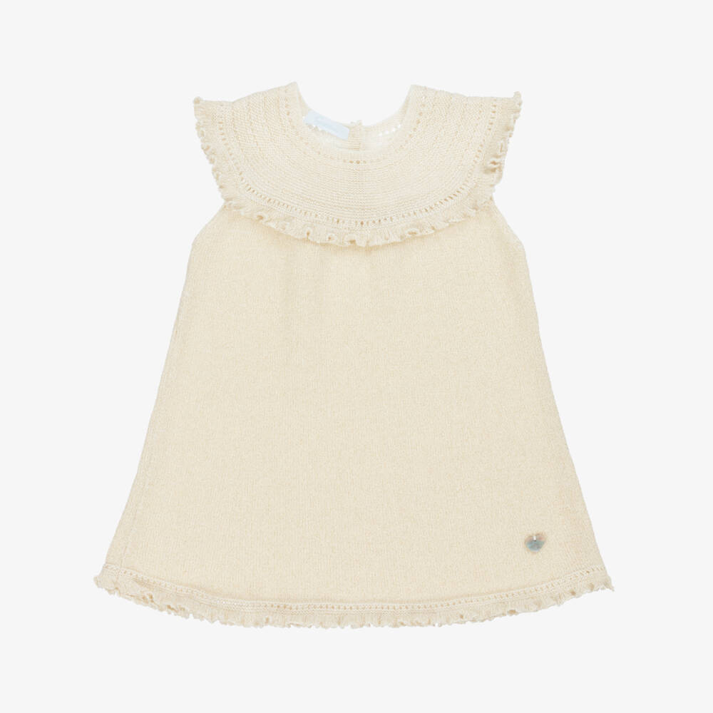 Artesanía Granlei-Золотое блестящее вязаное платье для девочек | Childrensalon Outlet