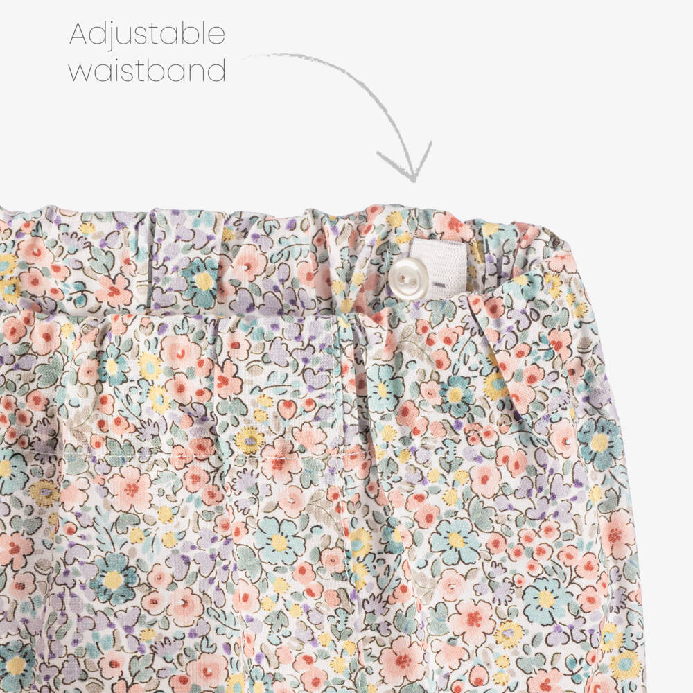 Artesanía Granlei-Girls Soft Ivory & Floral Ensemble | Childrensalon Outlet