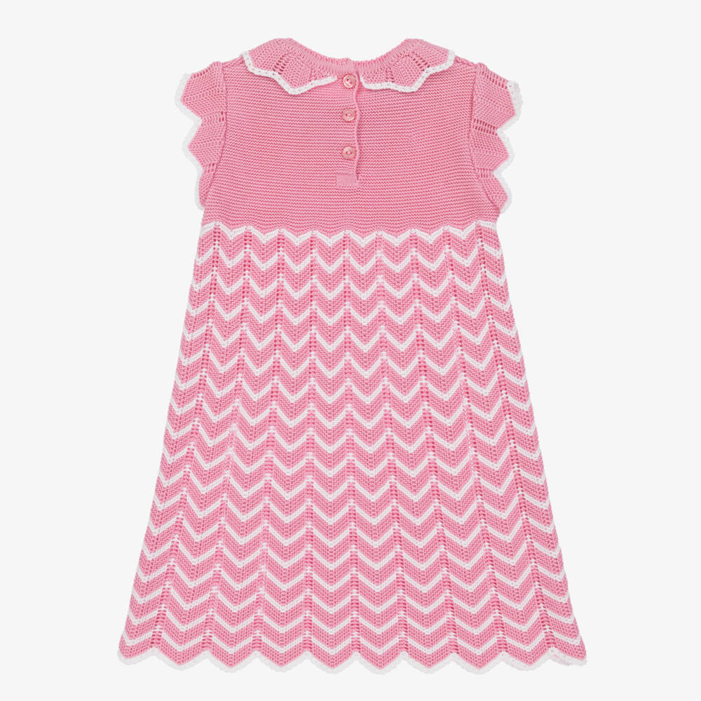 Artesanía Granlei-فستان بناتي ناعم بتصميم متعرج وردي | Childrensalon Outlet