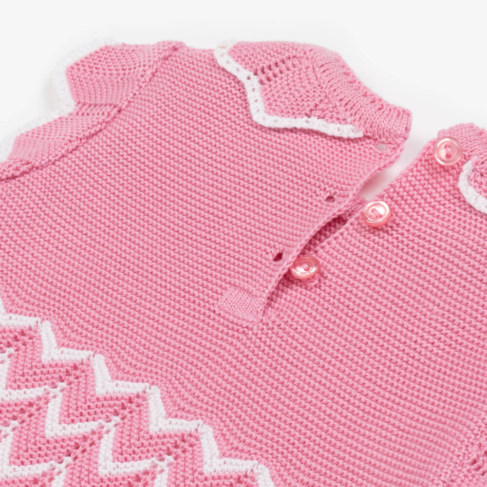 Artesanía Granlei-فستان بناتي ناعم بتصميم متعرج وردي | Childrensalon Outlet