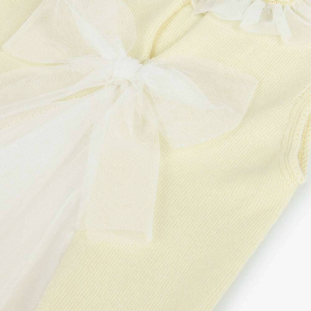 Artesanía Granlei-Girls Soft Knit Tulle Frock | Childrensalon Outlet