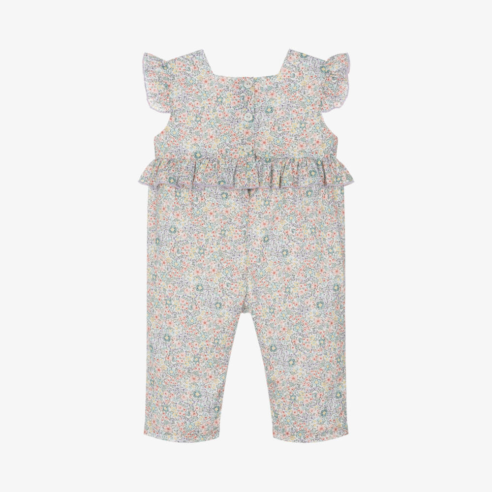Artesanía Granlei-Girls Soft Lilac Floral Romper | Childrensalon Outlet