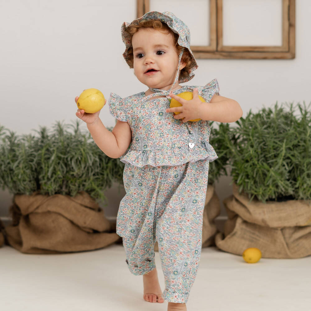 Artesanía Granlei-Girls Soft Lilac Floral Romper | Childrensalon Outlet