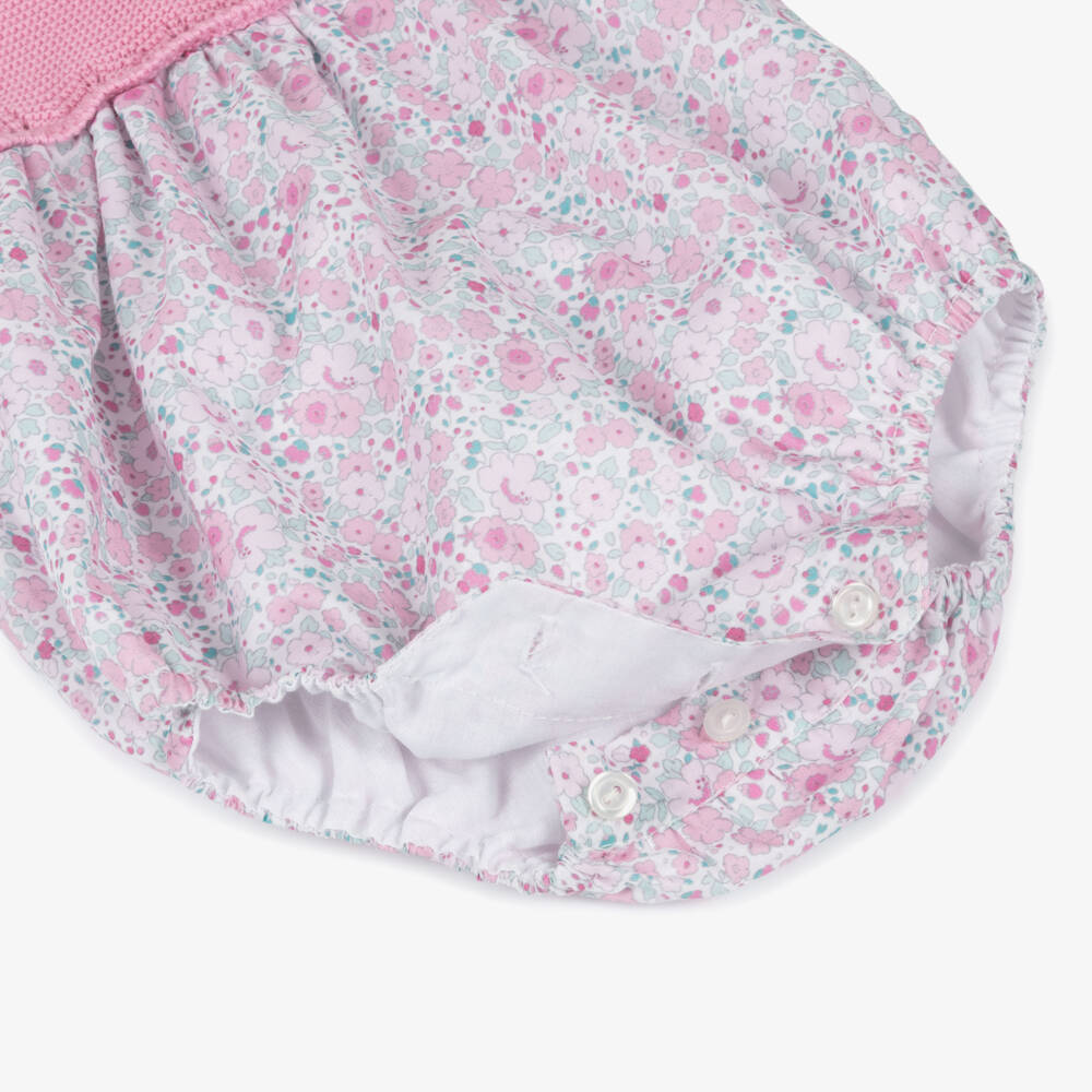 Artesanía Granlei-Girls Soft Pink Floral One-Piece | Childrensalon Outlet