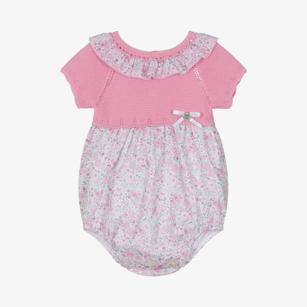 Artesanía Granlei-Girls Soft Pink Floral One-Piece | Childrensalon Outlet