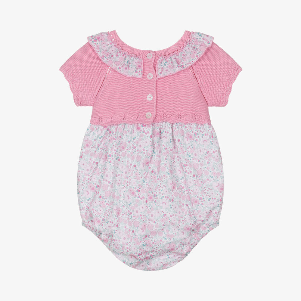 Artesanía Granlei-Girls Soft Pink Floral One-Piece | Childrensalon Outlet