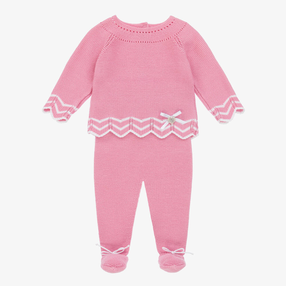 Artesanía Granlei-Girls Soft Rose Knit 2-Piece Set | Childrensalon Outlet