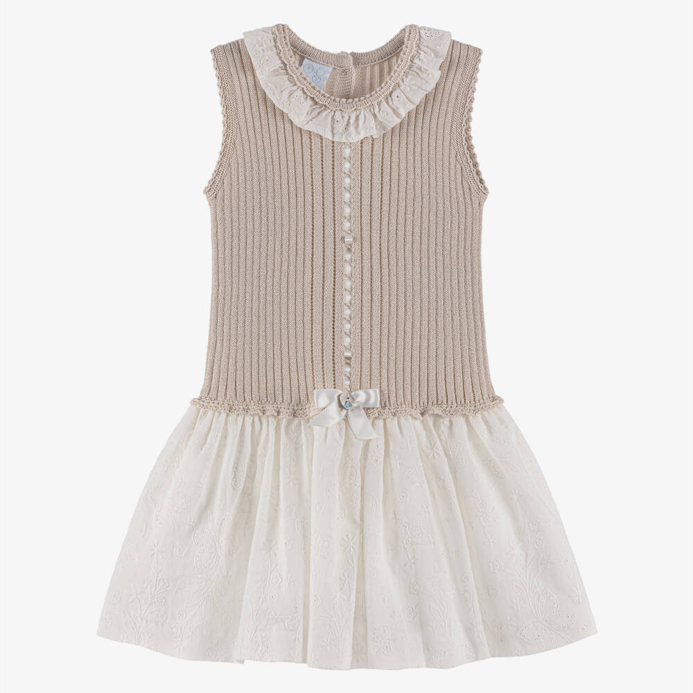 Artesanía Granlei-فستان بيج عاجي براق للبنات | Childrensalon Outlet
