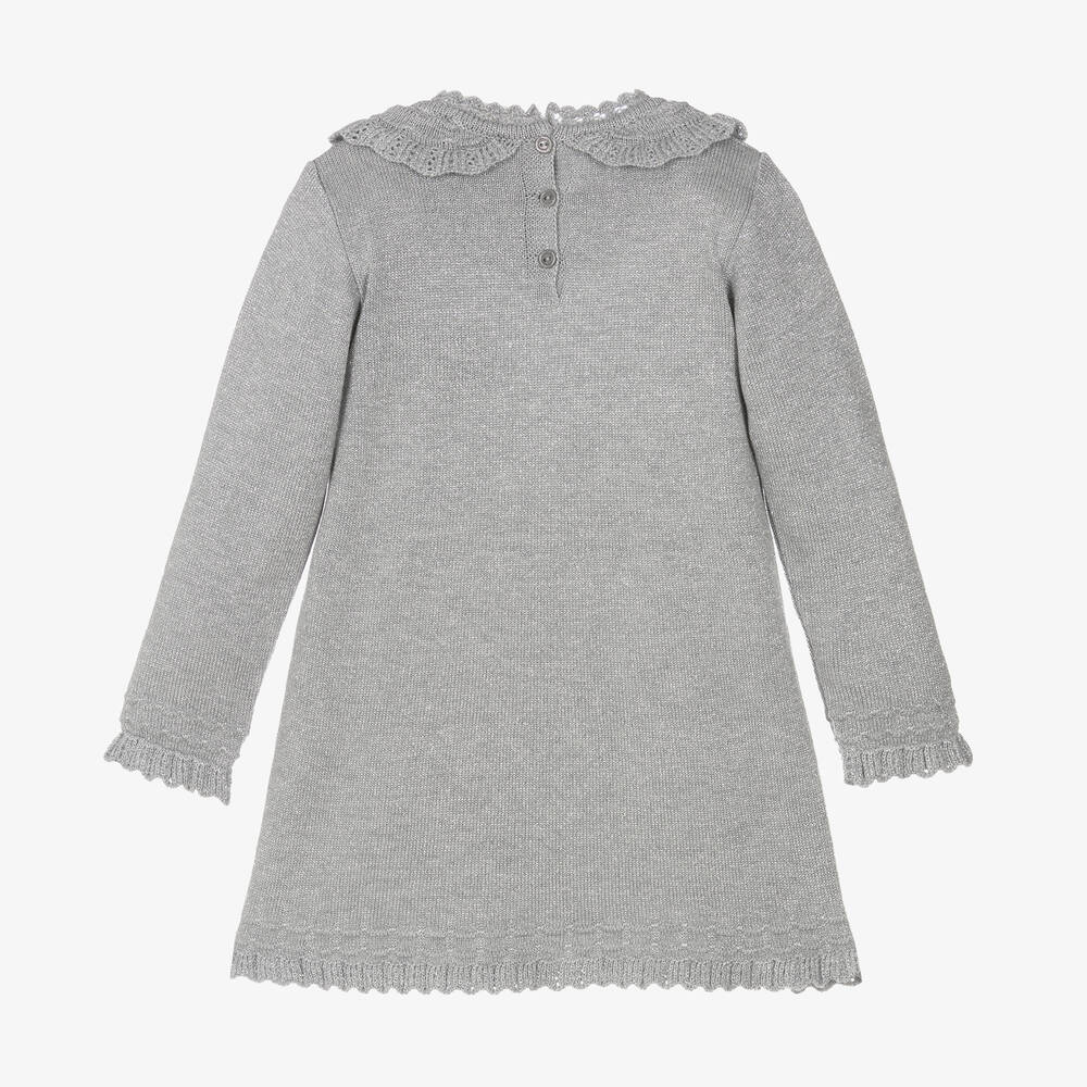 ارتيزانيا  غرانلي-فستان أكريليك محبوك لون فضّي لامع | Childrensalon Outlet