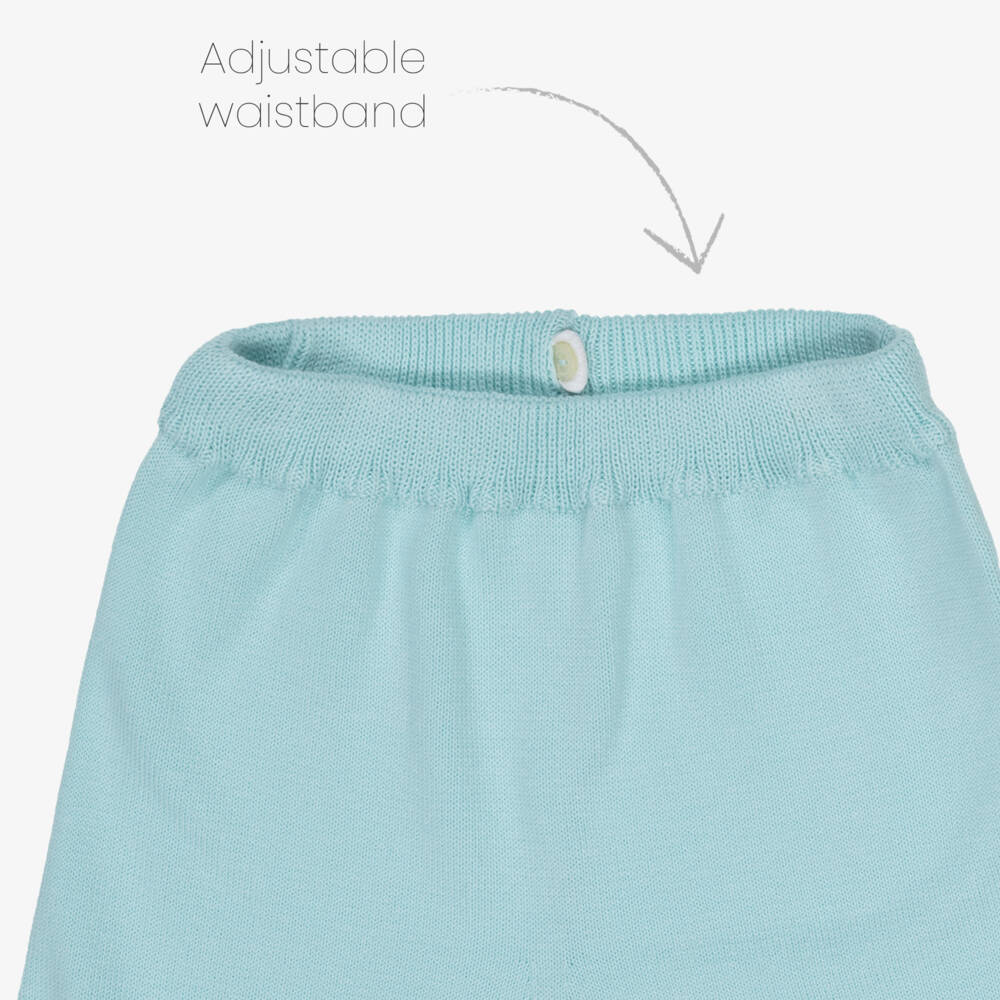 Artesanía Granlei-Girls Turquoise Blossom Knit Ensemble | Childrensalon Outlet