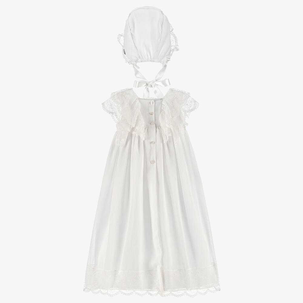 Artesanía Granlei-Girls' White Chiffon Ceremony Ensemble | Childrensalon Outlet