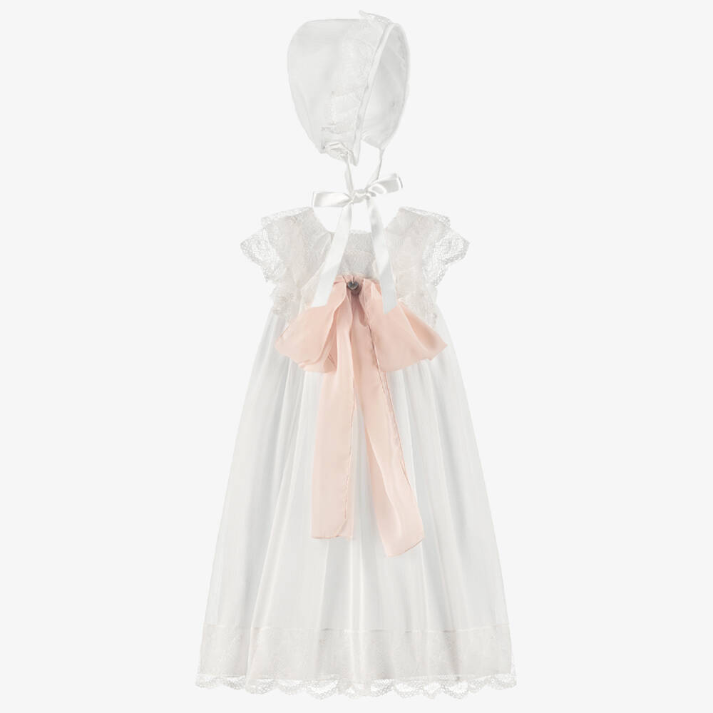 Artesanía Granlei-Girls' White Chiffon Ceremony Ensemble | Childrensalon Outlet