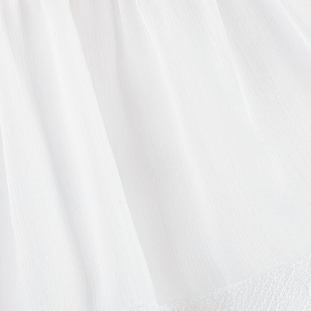 Artesanía Granlei-فستان شيفون دانتيل أبيض للبنات | Childrensalon Outlet