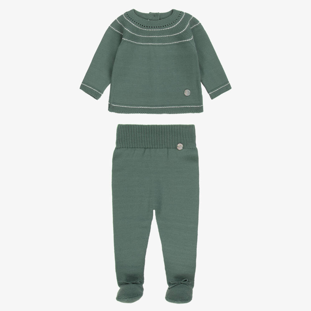 Artesanía Granlei-Зеленый вязаный комплект для малышей | Childrensalon Outlet