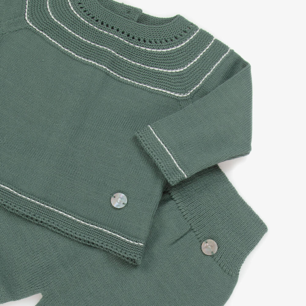 Artesanía Granlei-Зеленый вязаный комплект для малышей | Childrensalon Outlet