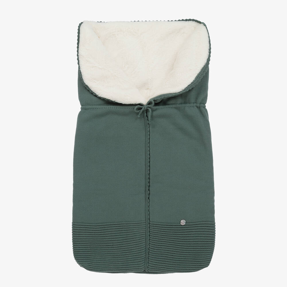 Artesanía Granlei-Green Knitted Baby Nest (72cm) | Childrensalon Outlet