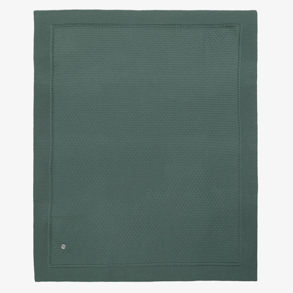 Artesanía Granlei - Green Knitted Blanket (85cm) | Childrensalon