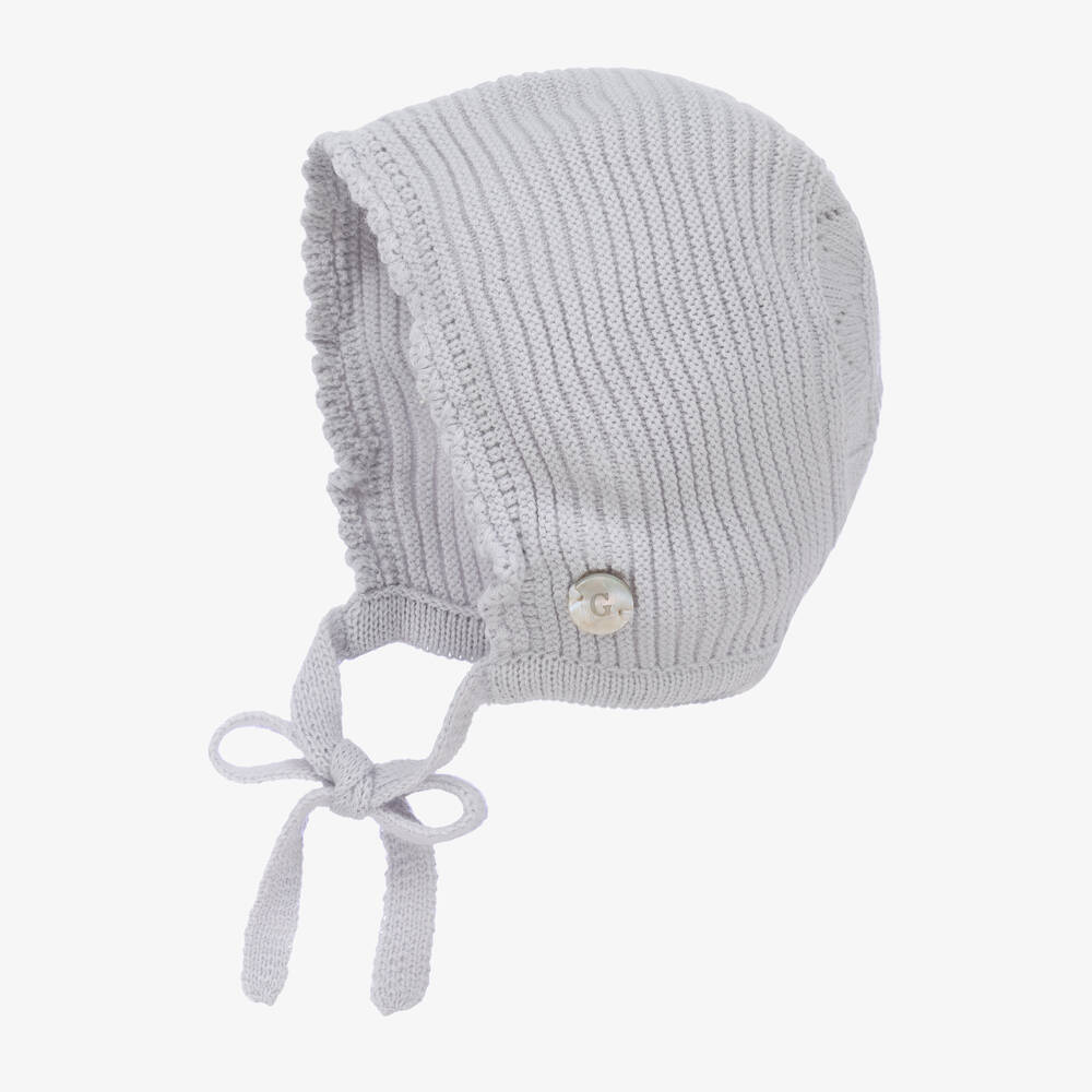 Artesanía Granlei-Серый вязаный чепчик для малышей | Childrensalon Outlet