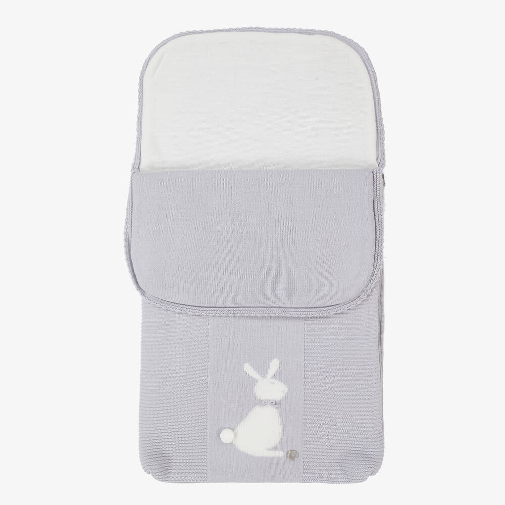Artesanía Granlei-Grey Knitted Baby Nest (70cm) | Childrensalon Outlet
