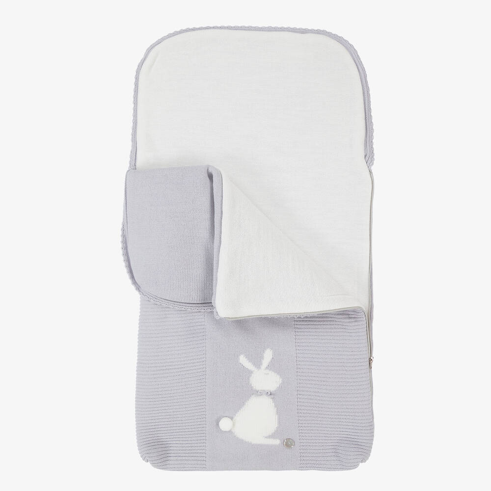 Artesanía Granlei-Grey Knitted Baby Nest (70cm) | Childrensalon Outlet