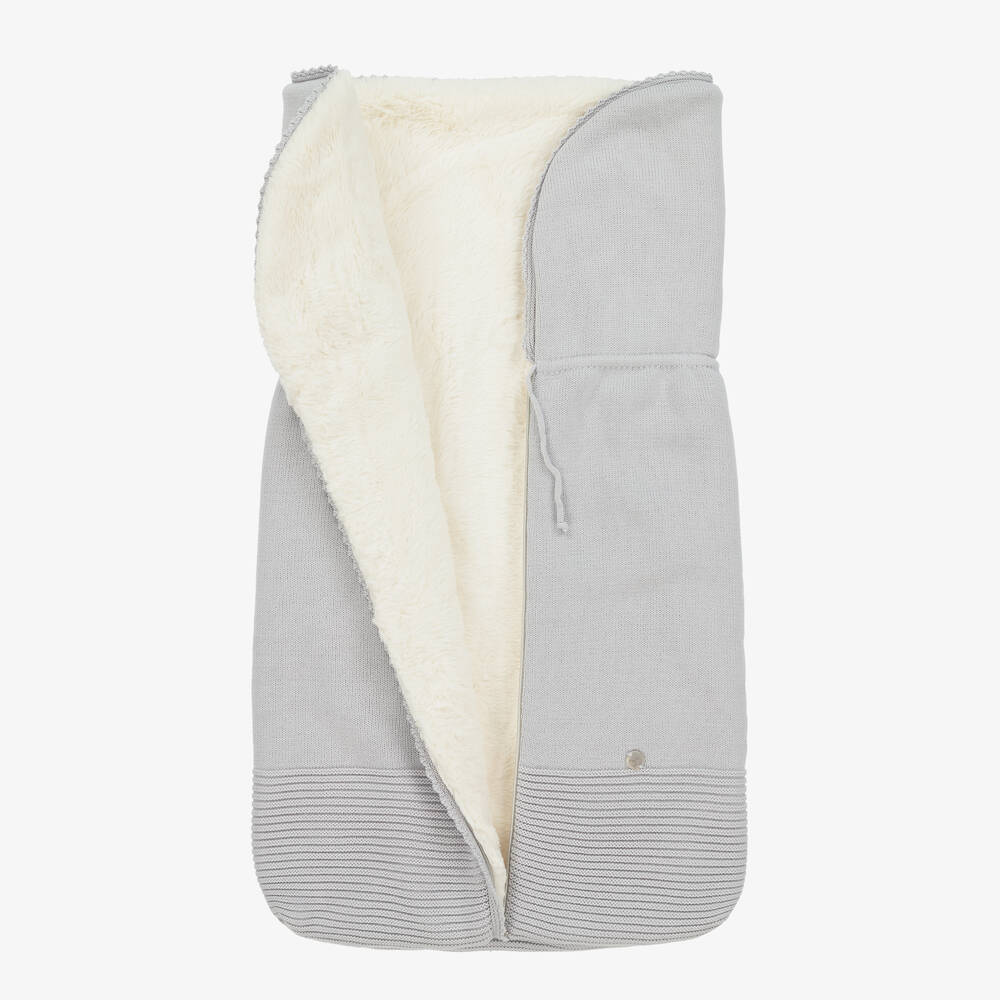 Artesanía Granlei-Grey Knitted Baby Nest (72cm) | Childrensalon Outlet