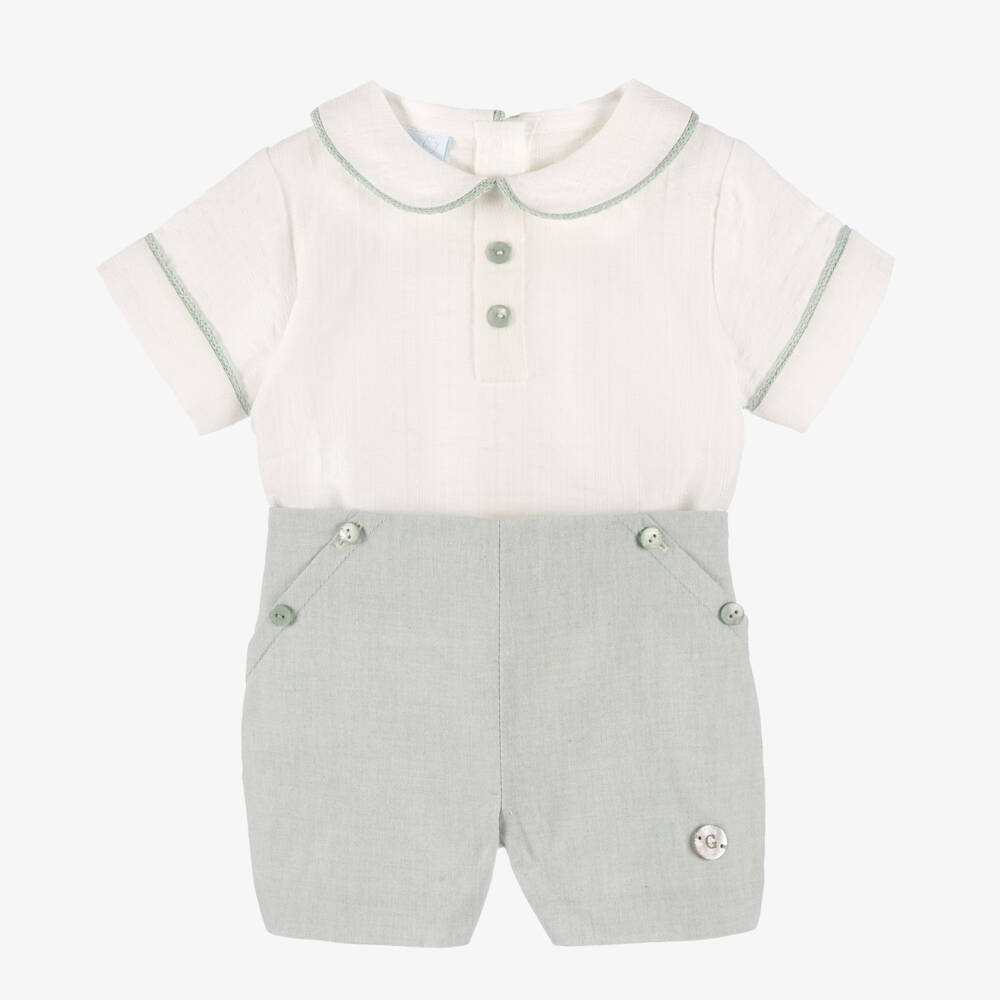 Artesanía Granlei-Ivory and Green Boys Classic Set | Childrensalon Outlet