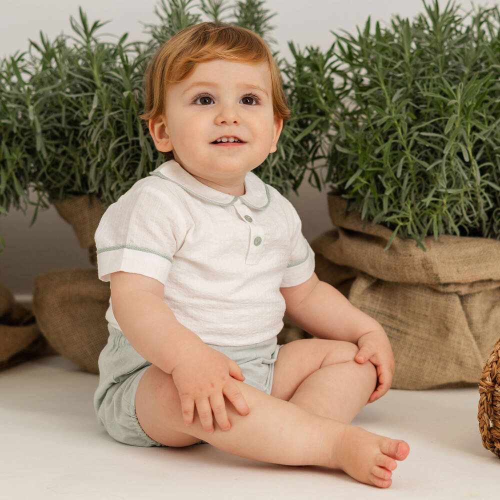 Artesanía Granlei-Ivory and Green Boys Classic Set | Childrensalon Outlet