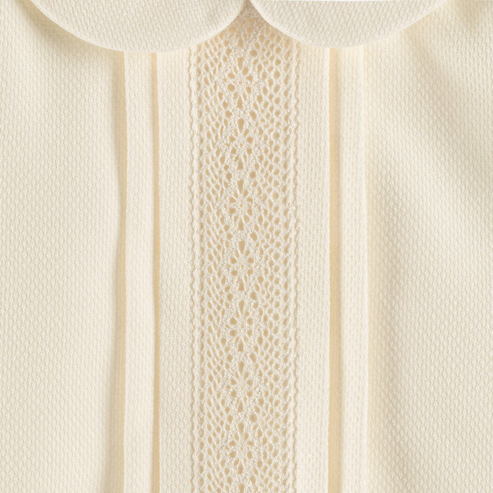 Artesanía Granlei-Ivory Babysuit & Bonnet Set | Childrensalon Outlet