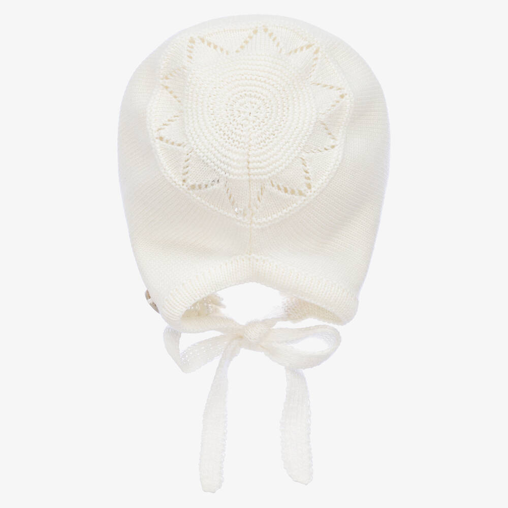 Artesanía Granlei-Кремовый вязаный чепчик для малышей | Childrensalon Outlet
