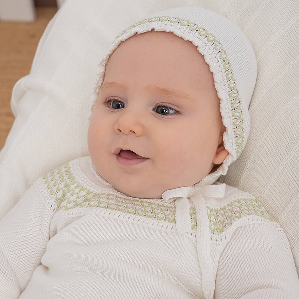 Artesania Granlei Bonnet ivoire en maille bebe Childrensalon Outlet