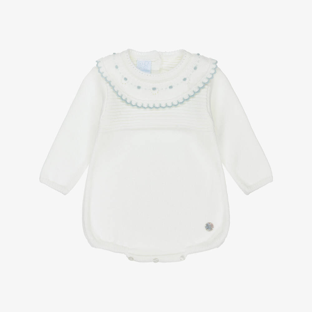 Artesanía Granlei-Ivory Knitted Shortie with Collar | Childrensalon Outlet
