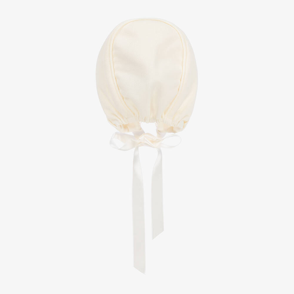 Artesanía Granlei-Ivory Lace Baby Bonnet | Childrensalon Outlet