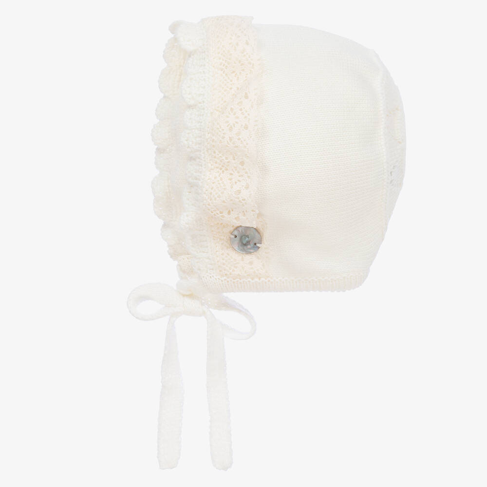 帽子 THE BARNNET ivory enfant knit bonnet 帽子 THE BARNNET ivory