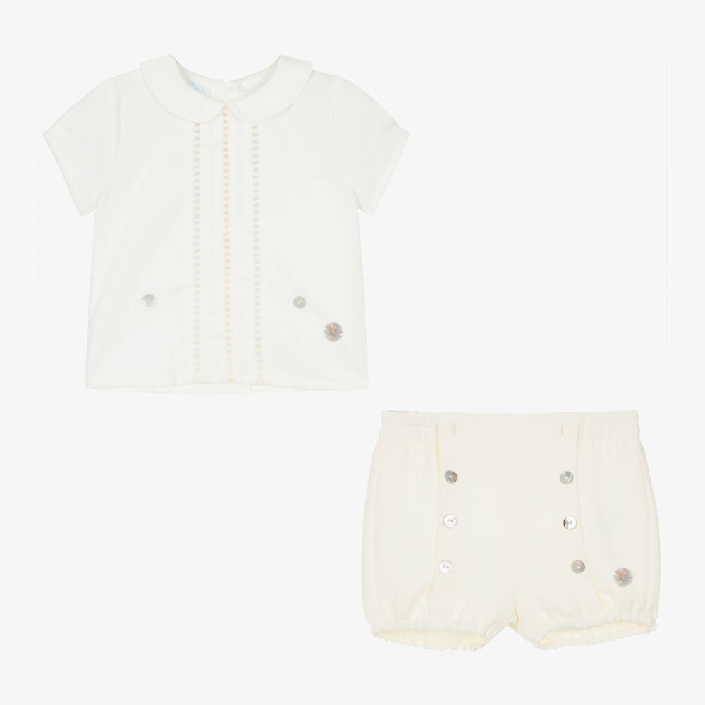 Artesanía Granlei-Little Gents Ivory Buster Ensemble | Childrensalon Outlet