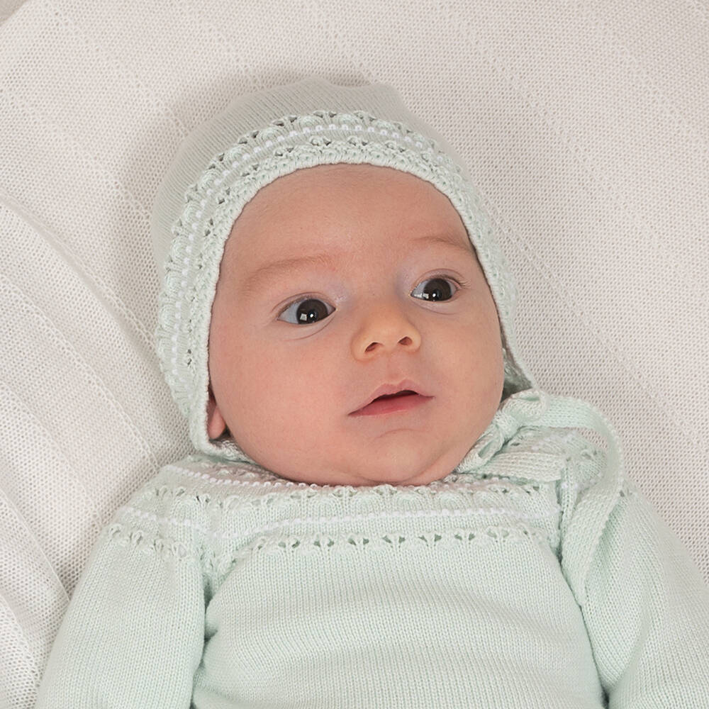 Artesanía Granlei Mint Green Knitted Baby Childrensalon Outlet