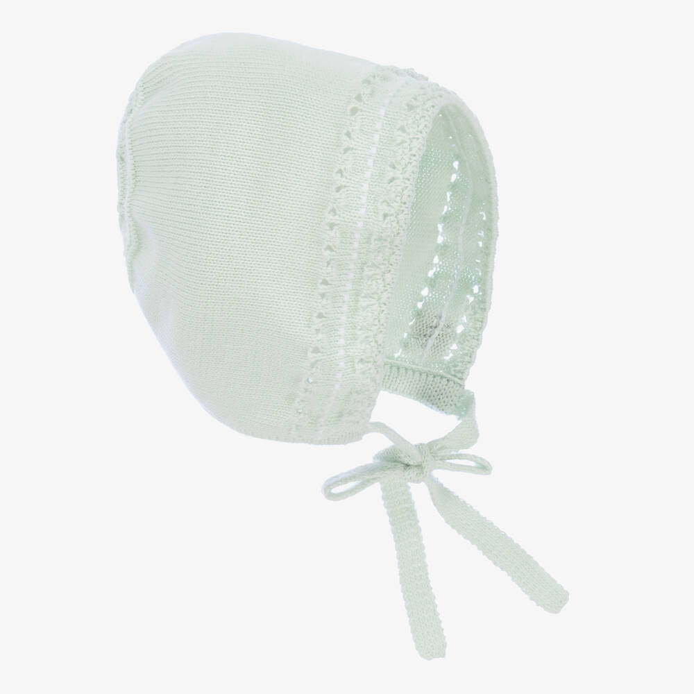 Artesanía Granlei - Bonnet vert menthe en maille bébé | Childrensalon