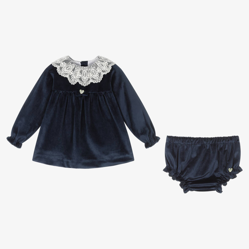 Blue velvet baby new arrivals dress