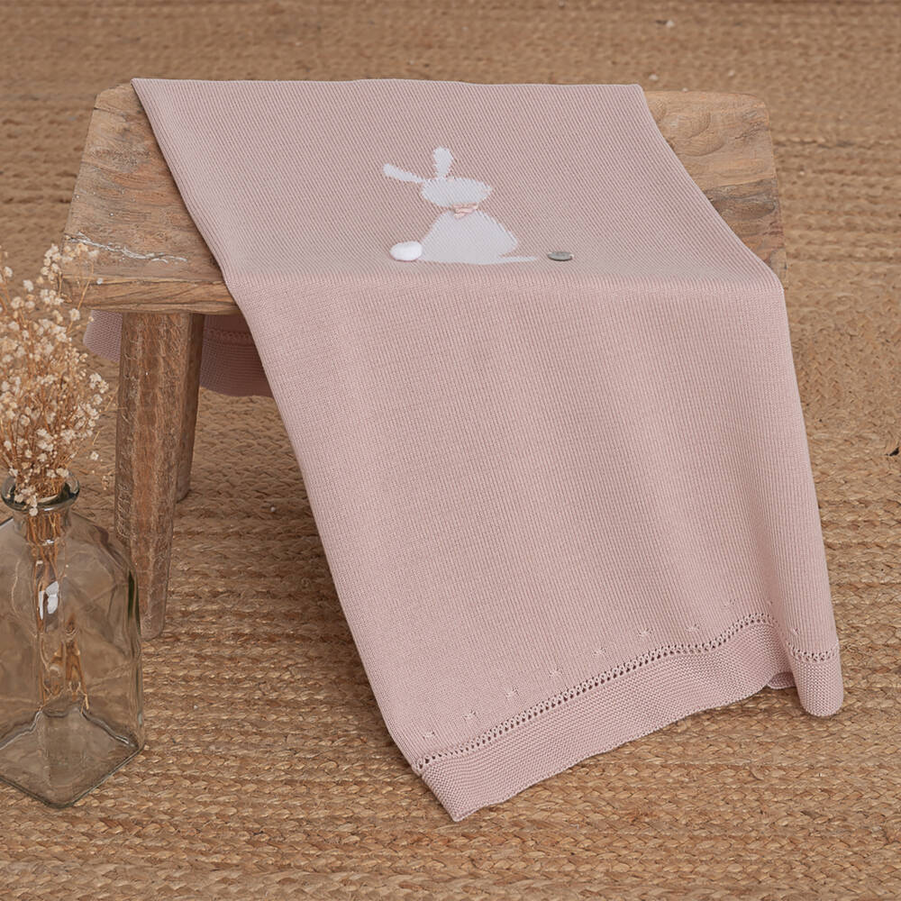 Artesanía Granlei-Pink Bunny Baby Blanket (82cm) | Childrensalon Outlet