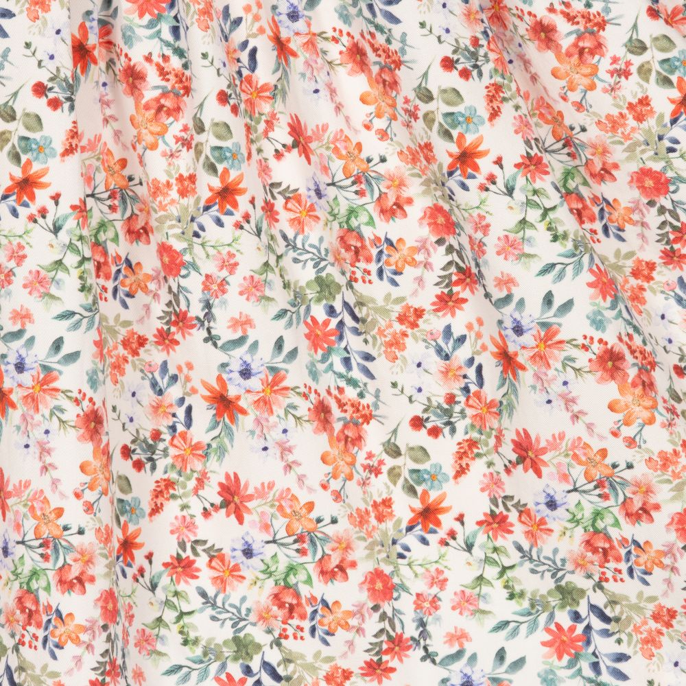 Artesanía Granlei-Красное хлопковое платье в цветочек | Childrensalon Outlet