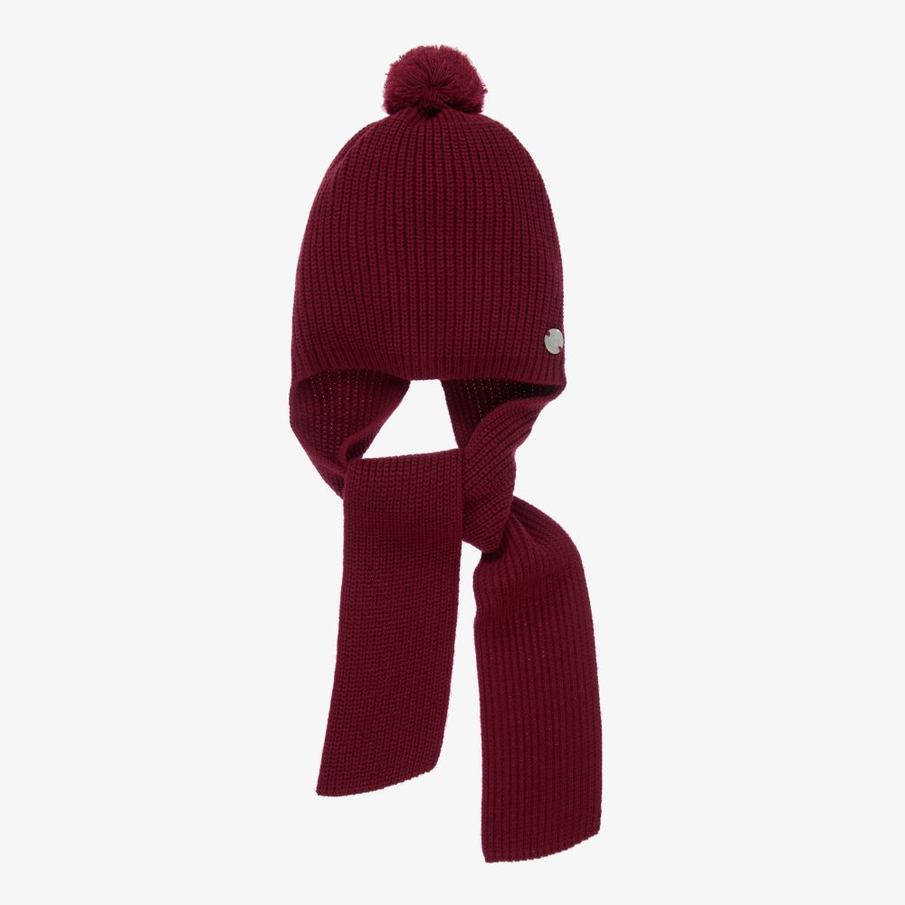 Artesanía Granlei - Red Hat & Attached Scarf | Childrensalon