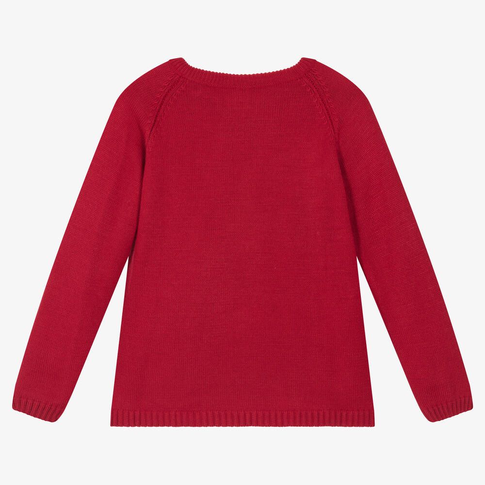 Artesan a granlei red knitted gingerbread man sweater childrensalon