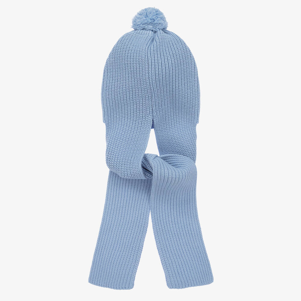 ارتيزانيا  غرانلي-قبعة بسكارف أكريليك محبوك لون أزرق سماوي | Childrensalon Outlet