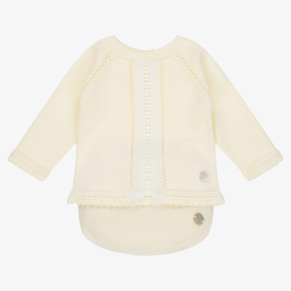 Artesanía Granlei - Желтый вязаный топ и шорты для малышей   | Childrensalon