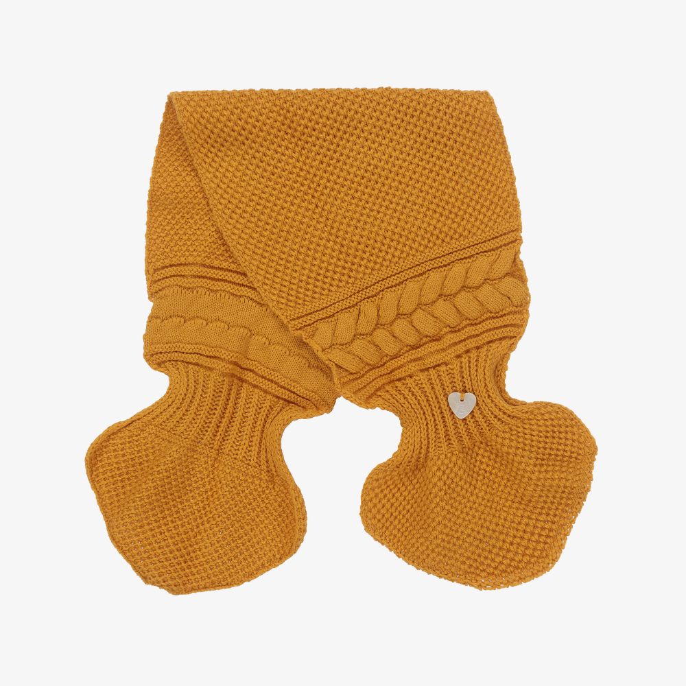 Artesanía Granlei-Желтый вязаный берет и шарф | Childrensalon Outlet