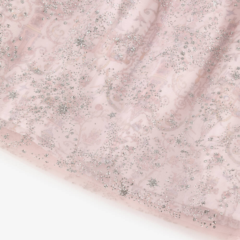 Atelier Choux Paris-Baby Girls Pink Glitter Toile De Jouy Dress | Childrensalon Outlet